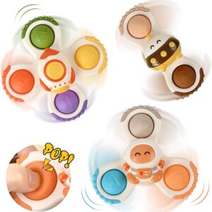 243a83ba40a9d3231ac47728fa4c6d38.jpg BIAOQINBO Saugnapf Spielzeug Baby Sensorik Spielzeug Drehspielzeug Badespielzeug für Baby, ab 1 Jahr
