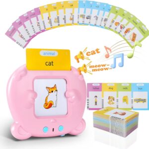 2972bb20cd75be7125fcb437d4b04485.jpg Englisch Lernspielzeug für Kinder – 224 Wörter, 112 Karten, Sprachausgabe, Sprachtrainer - rosa