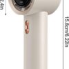Handventilator wiederaufladbar USB-C, Mini Ventilator mit LED-Anzeige, 3 Geschwindigkeitsstufen - Weiß