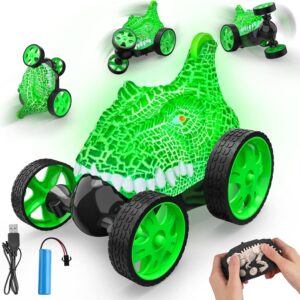 Dinosaurier Auto Funksteuerung  mit Akrobatik-Drehung 360 Grad Kupplung 2,4 GHz Auto Spielzeug mit RC Lichter