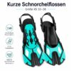 4a040c6de0598bca55cc8b2b32100a76.jpg Kurze Schnorchelflossen XS 32–36 – verstellbare Schwimmflossen in Türkis/Schwarz