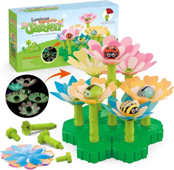Leuchtendes Blumen Steckspiel für Kinder ab 3