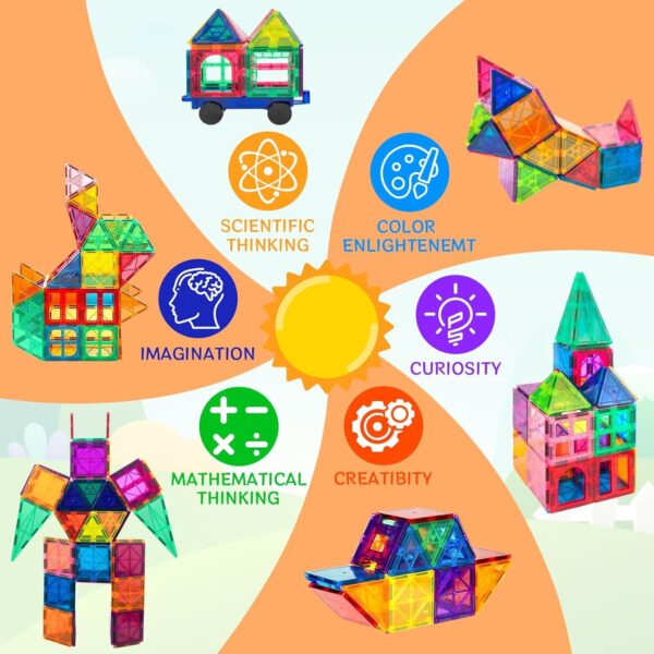 MAG-BLOCK Magnetbausteine Set – 56 Teile | Kreatives Lernspielzeug für Kinder ab 3 Jahren