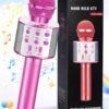 Karaoke Mikrofon für Kinder & Erwachsene – Bluetooth Wireless Mikrofon mit Lautsprecher & Echo-Effekt