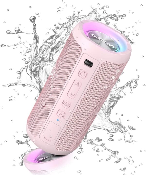 Bluetooth-Lautsprecher 24W mit LED-Lichteffekt – IPX7 wasserdicht – 30 Std. Akkulaufzeit
