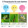 Interaktive Katzenbälle mit Tiergeräuschen – 3er Set