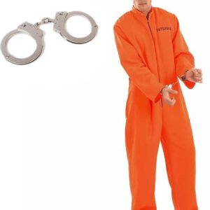 Gefangenen Kostüm Herren M – Orange Jumpsuit m