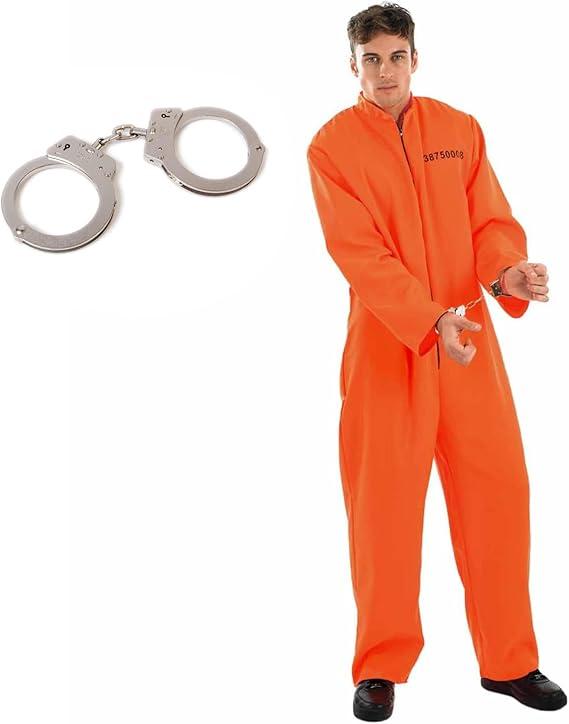 Gefangenen Kostüm Herren M – Orange Jumpsuit m
