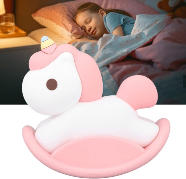 Süße Einhorn-Nachtlampe – Sanftes LED-Licht für Kinder & Babys, Wiederaufladbar, Dimmbar, Touch-Steuerung