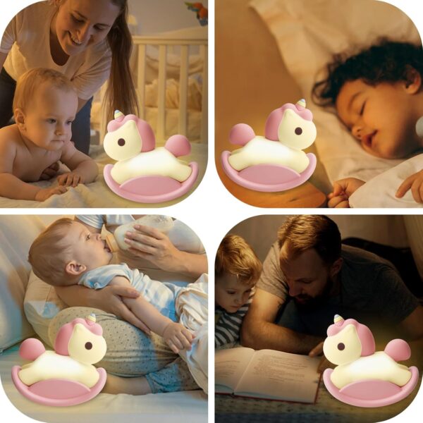 Süße Einhorn-Nachtlampe – Sanftes LED-Licht für Kinder & Babys, Wiederaufladbar, Dimmbar, Touch-Steuerung