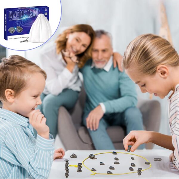 Magnetisches Strategiespiel für Kinder und Erwachsene – Gesellschaftsspiel mit starken Magneten – Denkspiel & Geschicklichkeitsspiel – Familienspiel