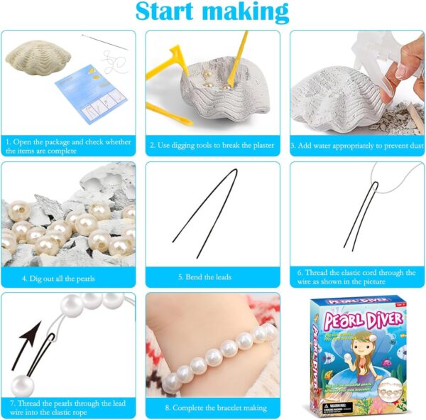 Pearl Diver – Perlen-Ausgrabungsset für Kinder | Kreatives Entdecker- und Bastelset