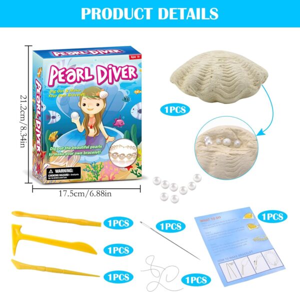 Pearl Diver – Perlen-Ausgrabungsset für Kinder | Kreatives Entdecker- und Bastelset
