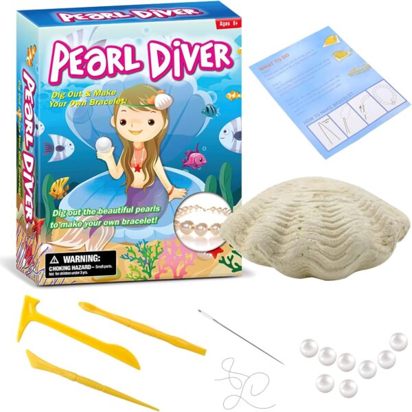Pearl Diver – Perlen-Ausgrabungsset für Kinder | Kreatives Entdecker- und Bastelset