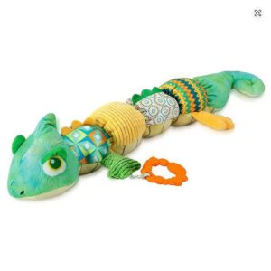 Baby Spielzeug Chamäleon – Tummy Time & Wachstumsmesser, Musik & Sound, Beißring, Sensorik – Plüsch Stofftier ab 0+ Monate
