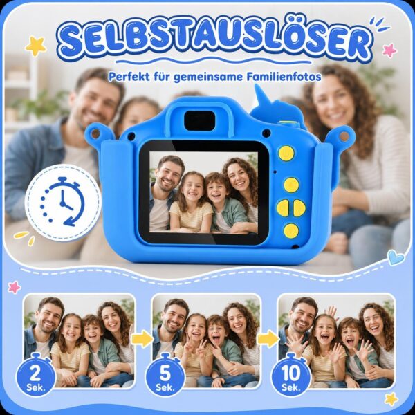 82ec5ab97adbfb790ec682354f0971f2.jpg Kinderkamera Einhorn Blau – 20 MP, 1080P HD-Video, 32 GB Speicherkarte, Spiele & Silikonhülle