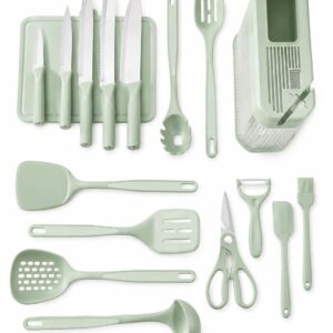 9b7f26f8a57129210b363f6011ec39f3.jpg 17-teiliges Küchenutensilien-Set in Pastellgrü