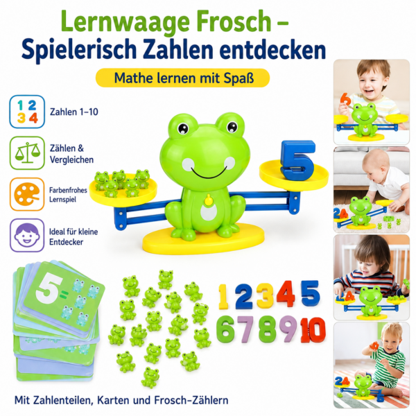 Frosch-Lernwaage – spielerisch Zahlen, Mengen & Rechnen entdecken