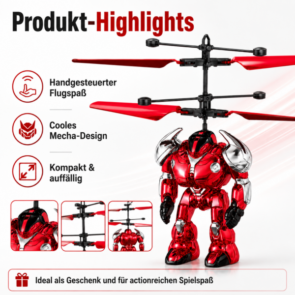 ChatGPT Image 18. Aug. 2026, 14_23_28 (4) Fliegender Roboter mit Sensorsteuerung – rot -Interaktives Flugspielzeug für Kinder