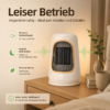 Mini Heizlüfter 1200 W – Elektrische Keramikheizung tragbar & leise | Schnellwärme, Kippschutz, Energiesparend für Büro & Zuhause