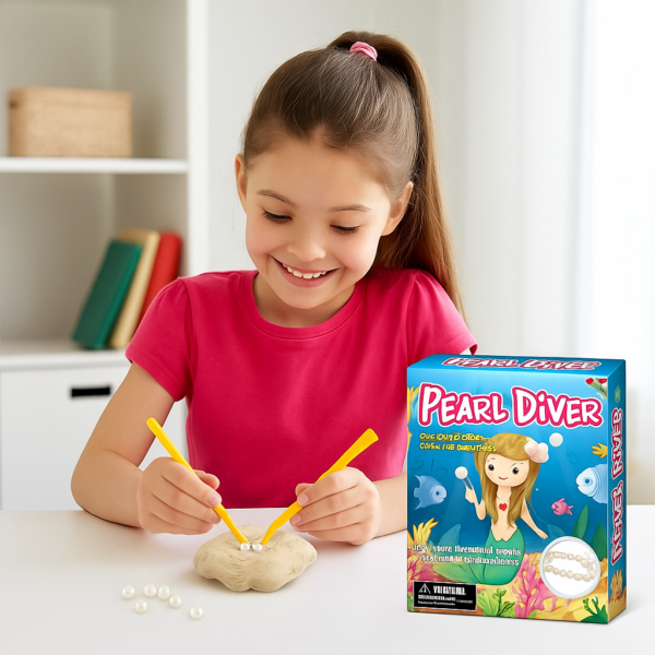Pearl Diver – Perlen-Ausgrabungsset für Kinder | Kreatives Entdecker- und Bastelset