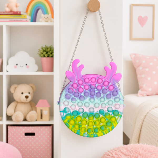 Pop-it Kindertasche im Rentier-Design