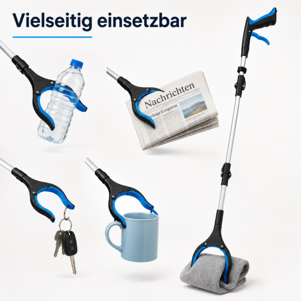 ChatGPT Image 6. Aug. 2026, 19_47_31 (6) Klappbare Greifzange 90 cm – Greifhilfe mit ergonomischem Griff, gepolsterter Greifkralle und Aluminiumstange – platzsparend auf 30 cm faltbar