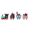 Deko Zug Weihnachten Weihnachtsdeko Holz-Zug mit Zubehör – festliche Miniatur-Szene für Weihnachten