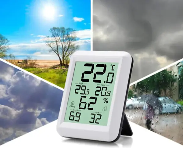 Digitales Thermometer & Hygrometer mit großem Display – Raumtemperatur & Luftfeuchtigkeit präzise messen