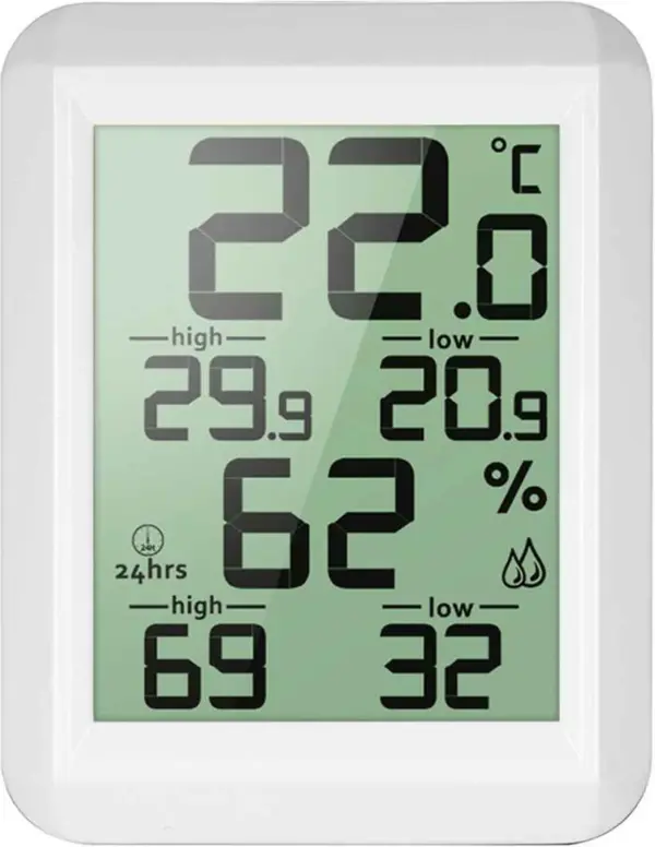 Digitales Thermometer & Hygrometer mit großem Display – Raumtemperatur & Luftfeuchtigkeit präzise messen