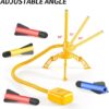 Kinder Raketenwerfer Set mit 12 Schaumstoffraketen & Fußpumpe – Abschussrampe verstellbar, Outdoor oder Indoor Spielzeug