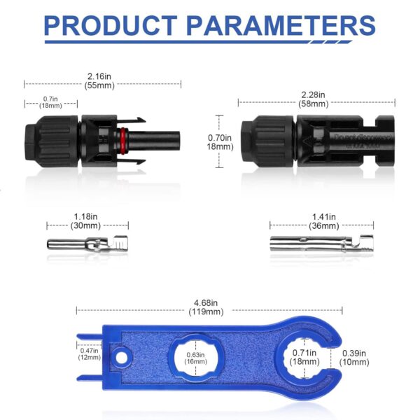 a849dd270360321000d80cc36e469f58.jpg MC4 Solarstecker Set 50 Paar (100 Stück) inkl. Werkzeug – IP67 wasserdicht | PV Stecker für Solarkabel