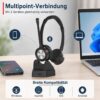 a99073a55c71a43623d459390514f167.jpg Bluetooth Headset mit Mikrofon & Ladestation, kabelloses Büro Headset mit USB Dongle, Bluetooth 5.2, bis zu 40 Std. Akkulaufzeit