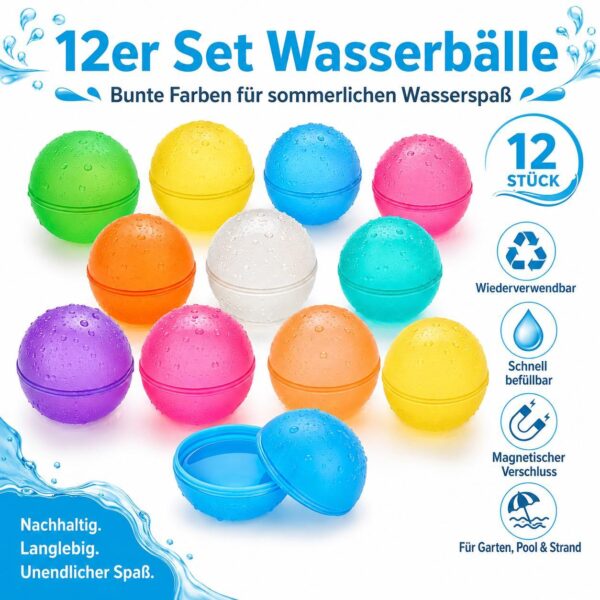 afaa474b0ec2026320b90867d5a1a077.jpg 12 wiederverwendbare magnetische Wasserbälle in bunten Farben