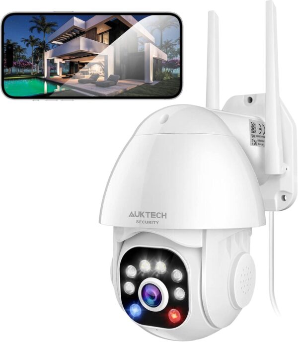 c97180e0f4071c1c3a142708904d7bc4.jpg AUKTECH 2K WLAN Überwachungskamera Außen mit Bewegungserkennung, Nachtsicht & 355° Drehung