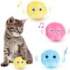 Interaktive Katzenbälle mit Tiergeräuschen – 3er Set