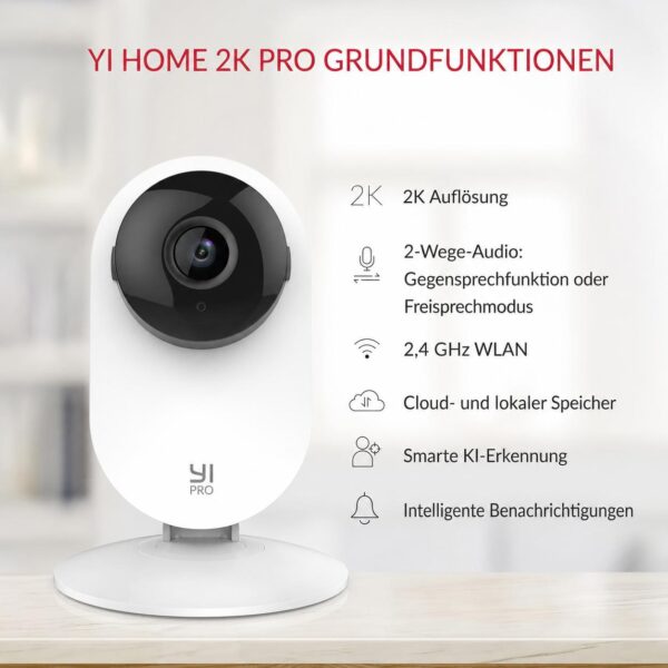 dcdb9c49c7c27676271e8ce298ae6c22.jpg YI Home 2K Pro WLAN Kamera – 2K Innenkamera mit KI-Personenerkennung, Nachtsicht, 2-Wege-Audio, App & microSD-Speicher