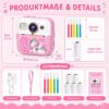 dde82b1c078cb0b7e22ccd89285dd151.jpg Kinderkamera ROSA Sofortbildkamera 1080P 2,4 Zoll Bildschirm Sofortbildkamera Kinder mit Druckpapier & 32GB Micro SD-Karte, mit Einhorn