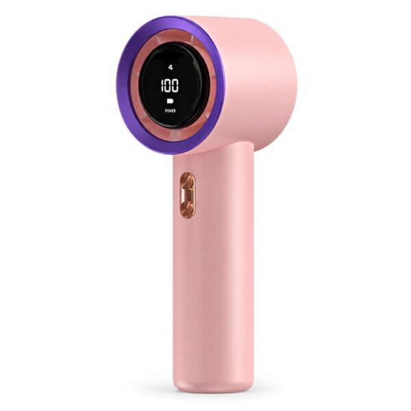 e050523b2f5bbadd41c3d6e3f295881a.jpg Tragbarer Handventilator wiederaufladbar USB-C, Mini Ventilator mit LED-Anzeige, 3 Geschwindigkeitsstufen - Rosa
