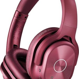 Bluetooth Over-Ear Kopfhörer mit ANC, bis zu 40 Std. Spielzeit, Schnellladefunktion, faltbar, inkl. Transportcase – Bordeaux / Burdunderrot