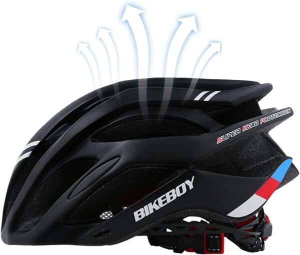 ec11376633213bb6b169ac0d834821f4.jpg Fahrradhelm Erwachsene, verstellbar, mit Belüftung, aerodynamisches Design, sportlicher Fahrrad Schutzhelm für Rennrad, MTB & City – Schwarz