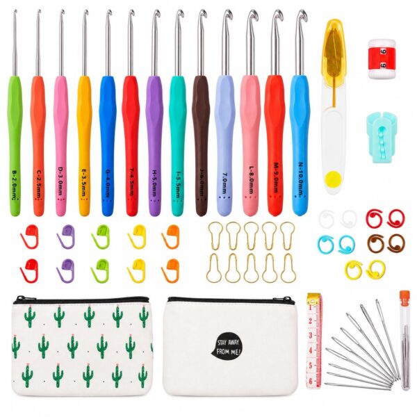 fecc4a3f7e8c7f58c82161dd6bd9adad.jpg Häkelnadel-Set 13 Größen 2–10 mm mit ergonomis